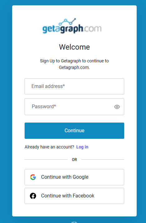 Registration screen